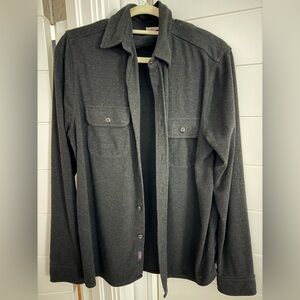 Faherty Legend Sweater Shirt - Heather Black Twill